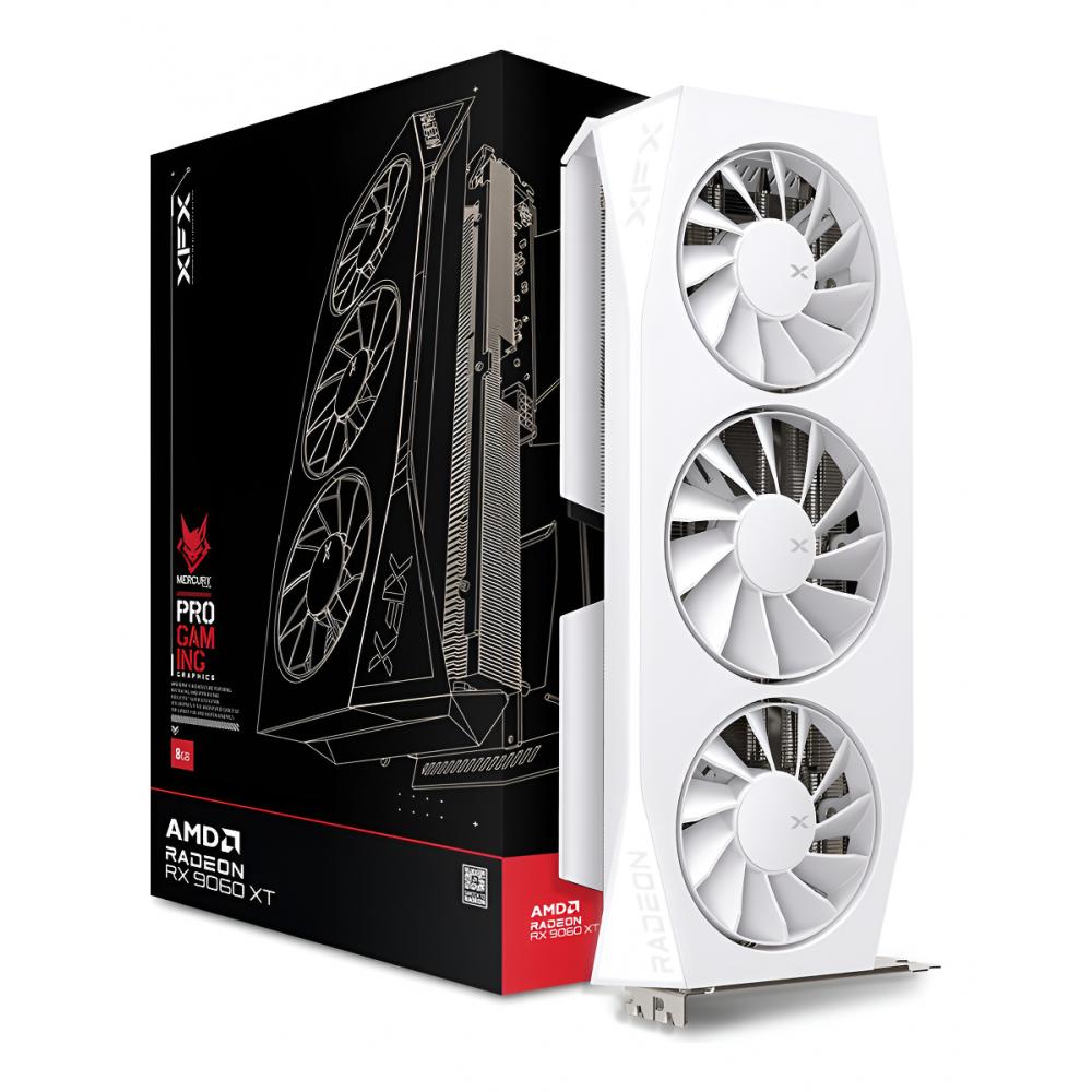 Placa de video XFX radeon RX 9060 XT 16gb gddr6 mercury OC gaming edition white