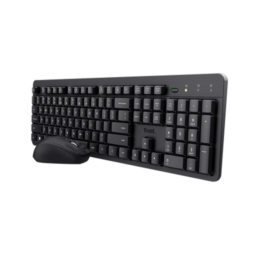 Kit mouse y teclado inalambricos trust ody ii negro 25020