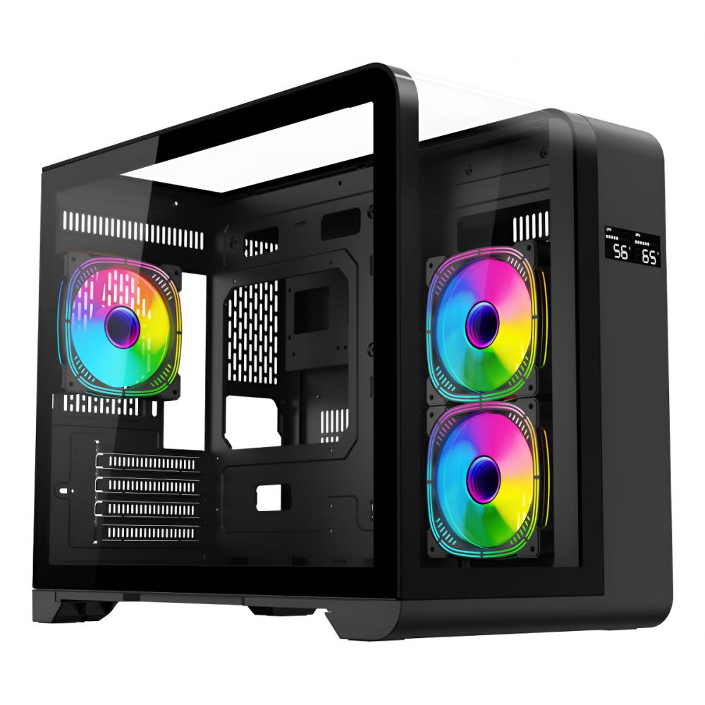 Gabinete gamer jalatec JT-KS31 3 fan 120mm argb c/control