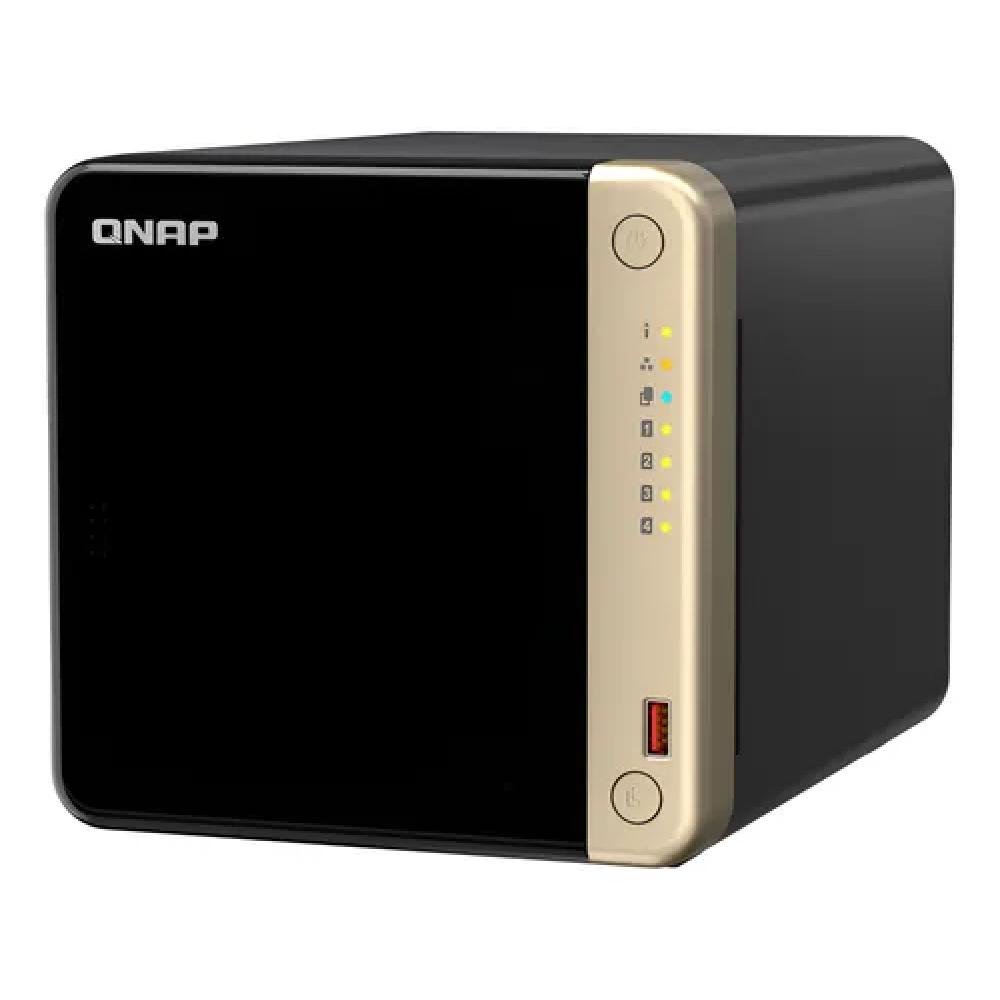Storage Nas Qnap 4 Bahias 8 Ram Sata 3,5 Compacto Torre Ts-464-8g