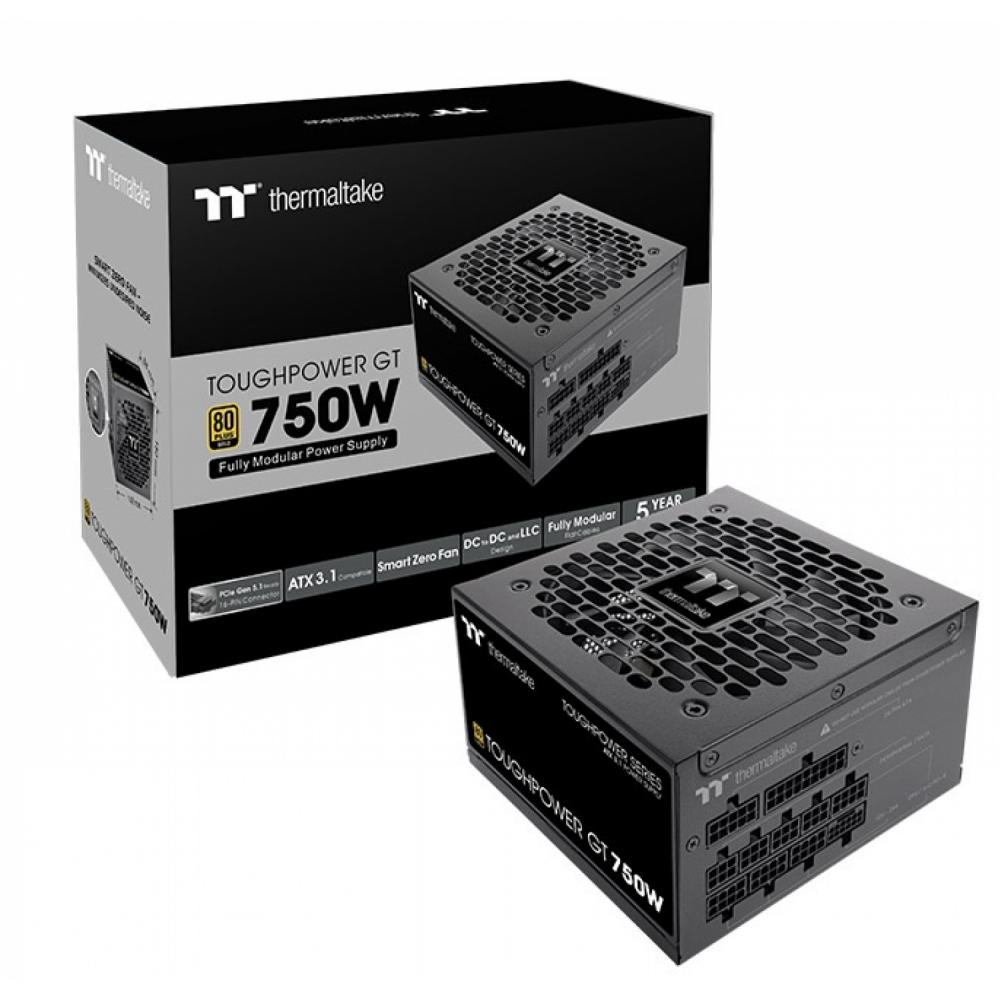 Fuente gamer thermaltake tp GT 750W analog 80 plus gold white