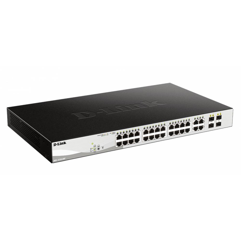 D-link switch dgs-1210-28p 24 10/100/1000base-t poe 4 100/1000