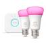 Lampara philips hue wca 9w a60 e27 2set eu