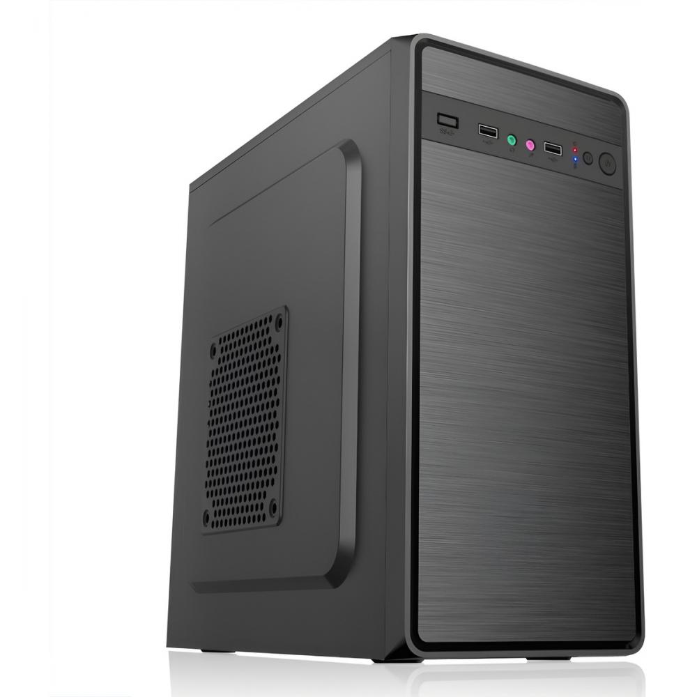 Gabinete kit Jalatec JT-K708 con fuente ATX negro incluye mouse  teclado y parla