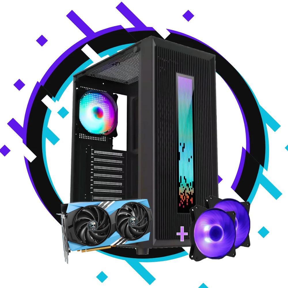 PC GAMER THUNDER PRO N4 - AMD RYZEN 5 8400F + 16GB RAM + 480GB SSD + RX 9060XT