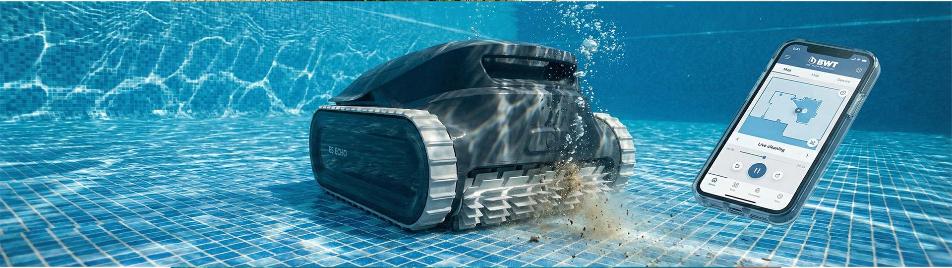 Robot Limpiafondos Inalámbrico BWT ES Echo - Con Navegación Inteligente y App