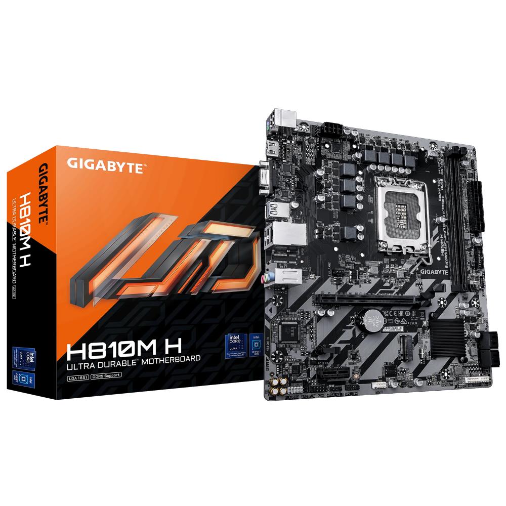 Motherboard Gigabyte H810 DDR5 LGA1851 para Intel Core Ultra