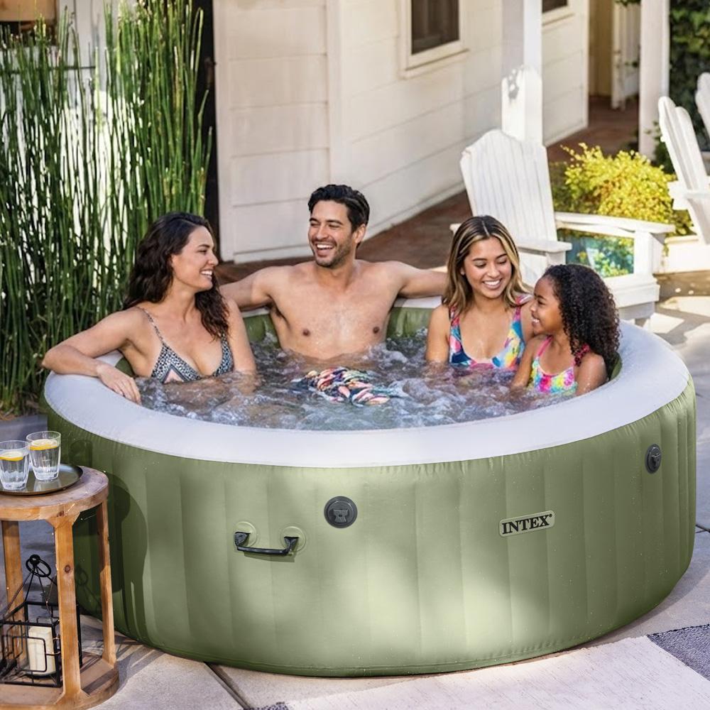 Jacuzzi Spa inflable Burbuja Terapia Oliva Redondo 795 Lt 196 x 71 cm 28426 2792