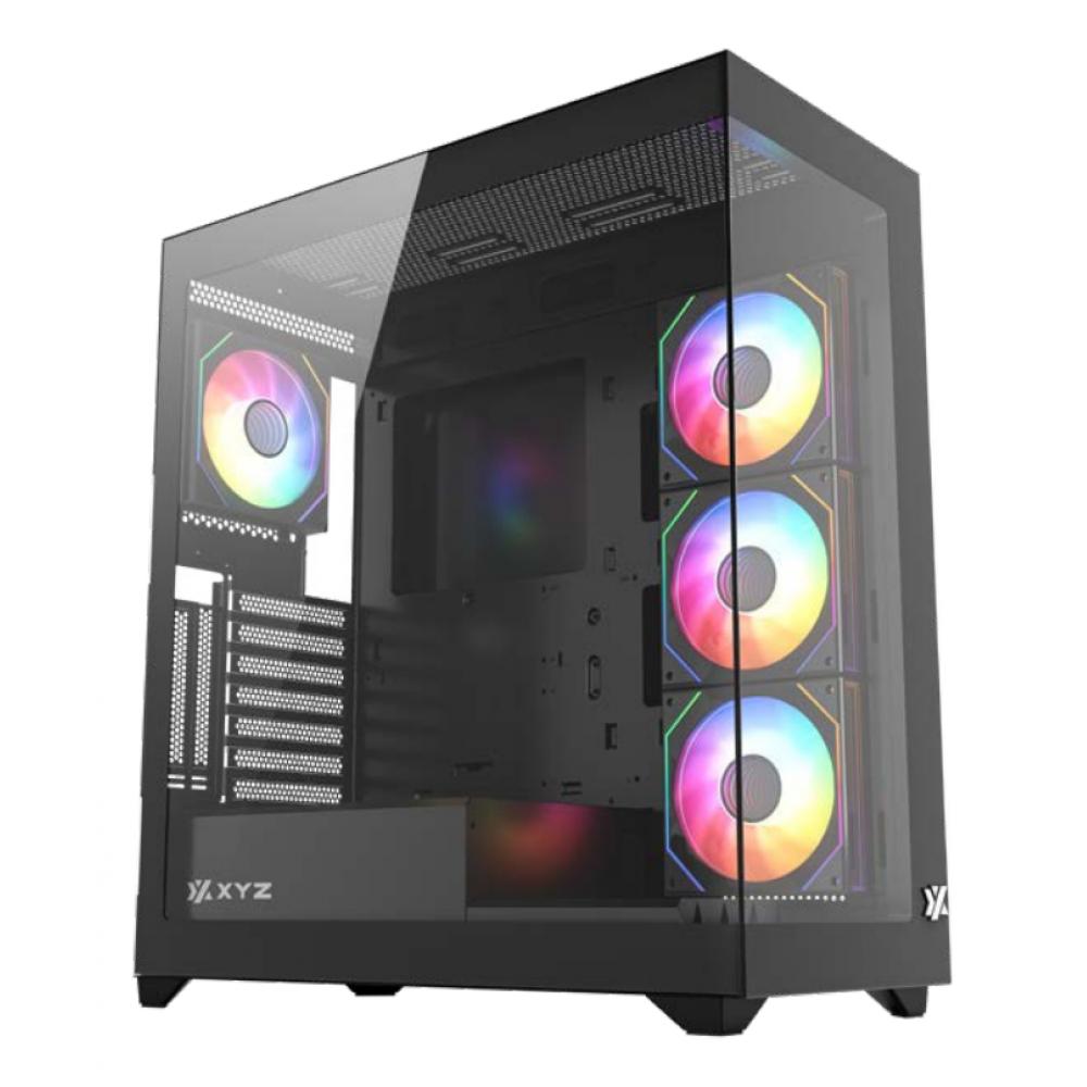 Gabinete XYZ titanium view x-cs-titanium300-b 4 aurax 120mm