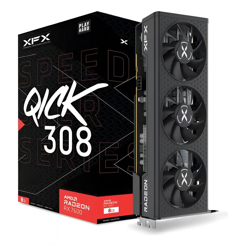 PLACA DE VIDEO XFX RADEON RX 7600 8GB GDDR6 SPEEDSTER QICK308