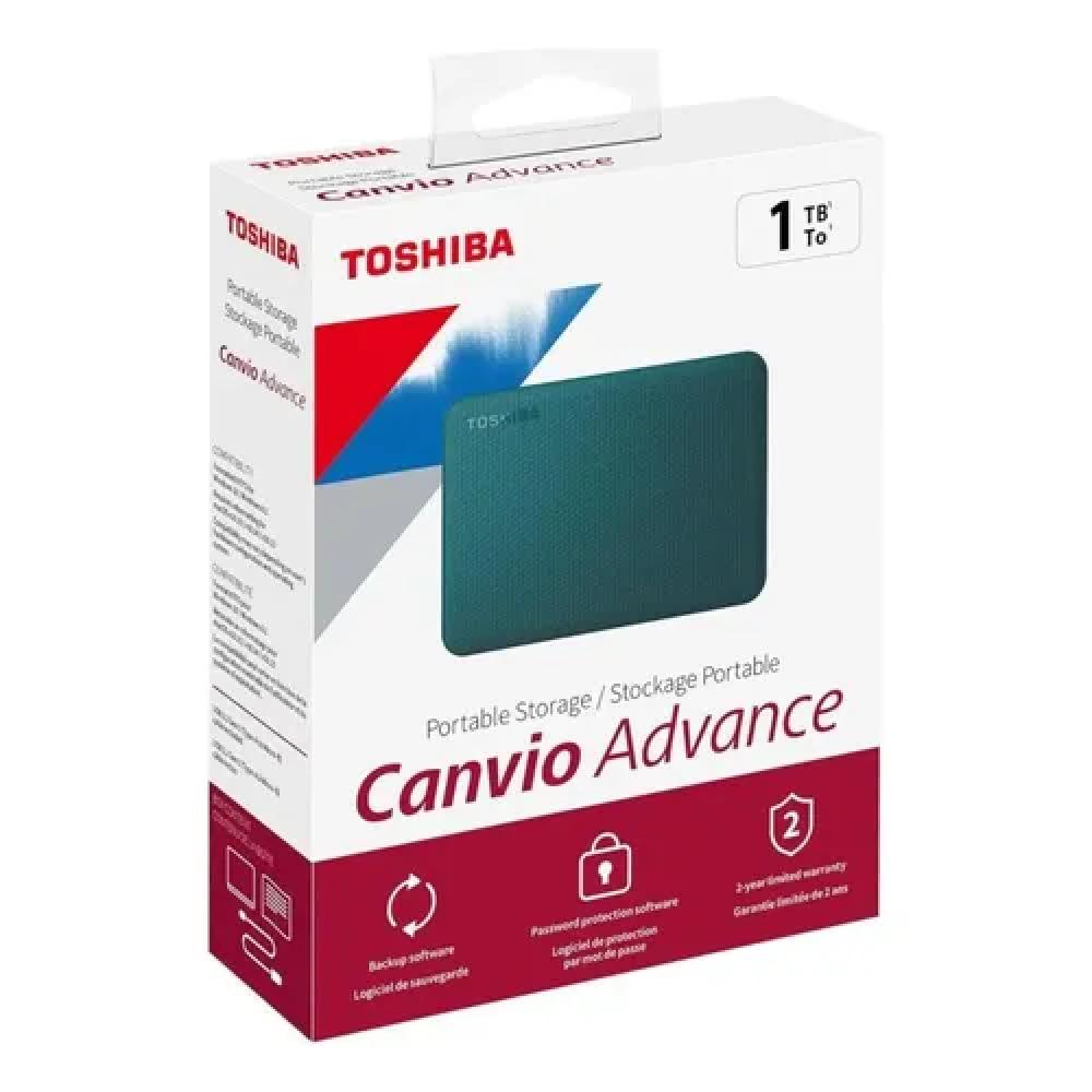 Disco rigido HDD Externo Toshiba Canvio Advance 1TB Verde USB 3.0 Portatil HDTCA