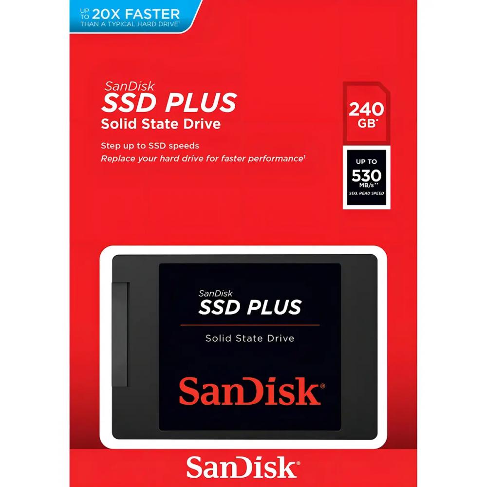 Disco solido SSD SanDisk Plus 240GB SATA III Negro