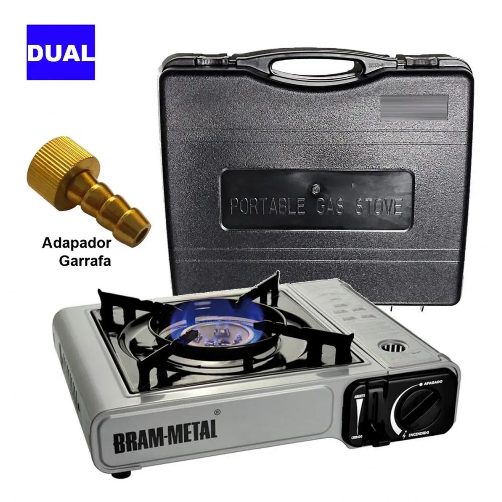 Anafe a cartucho descartable bram-metal 1 hlla c/encendido + estuche modelo du