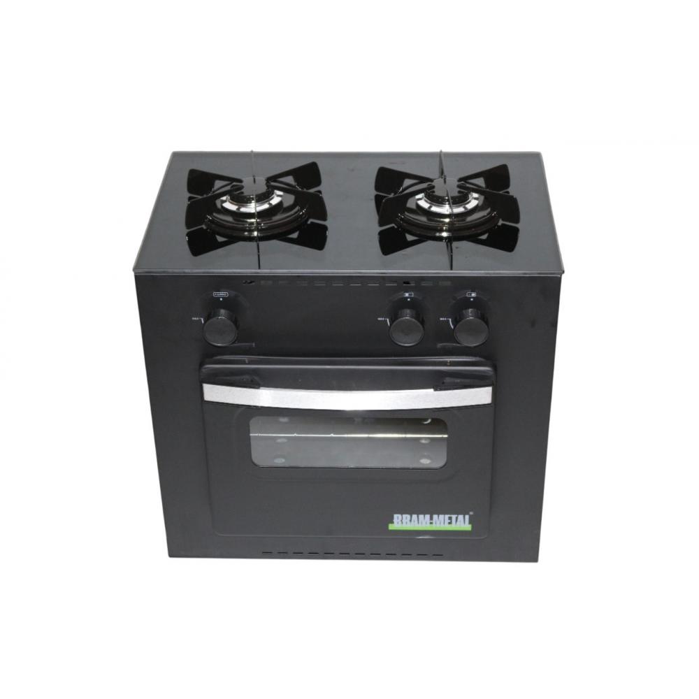 Cocina bram-metal/ 2 hllas y horno deluxe vitro negro (37181)