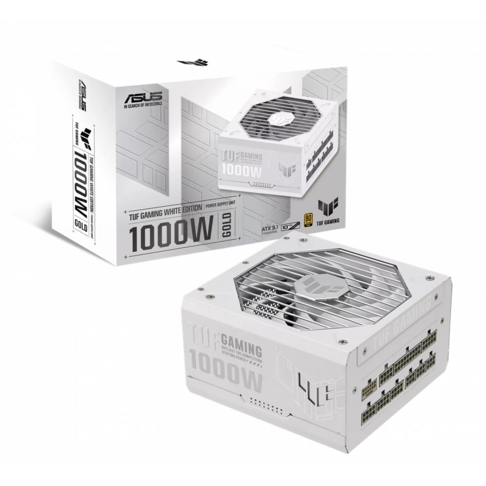 FUENTE ASUS TUF GAMING 1000W WHITE ATX 3.1 PCIE 5 80+ GOLD