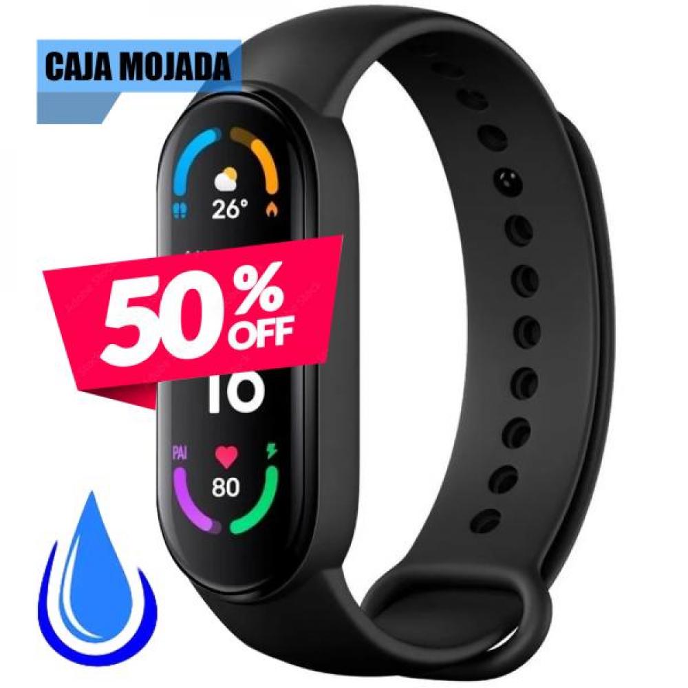 Smartwatch mi band 6 black oxi black (caja mojada)
