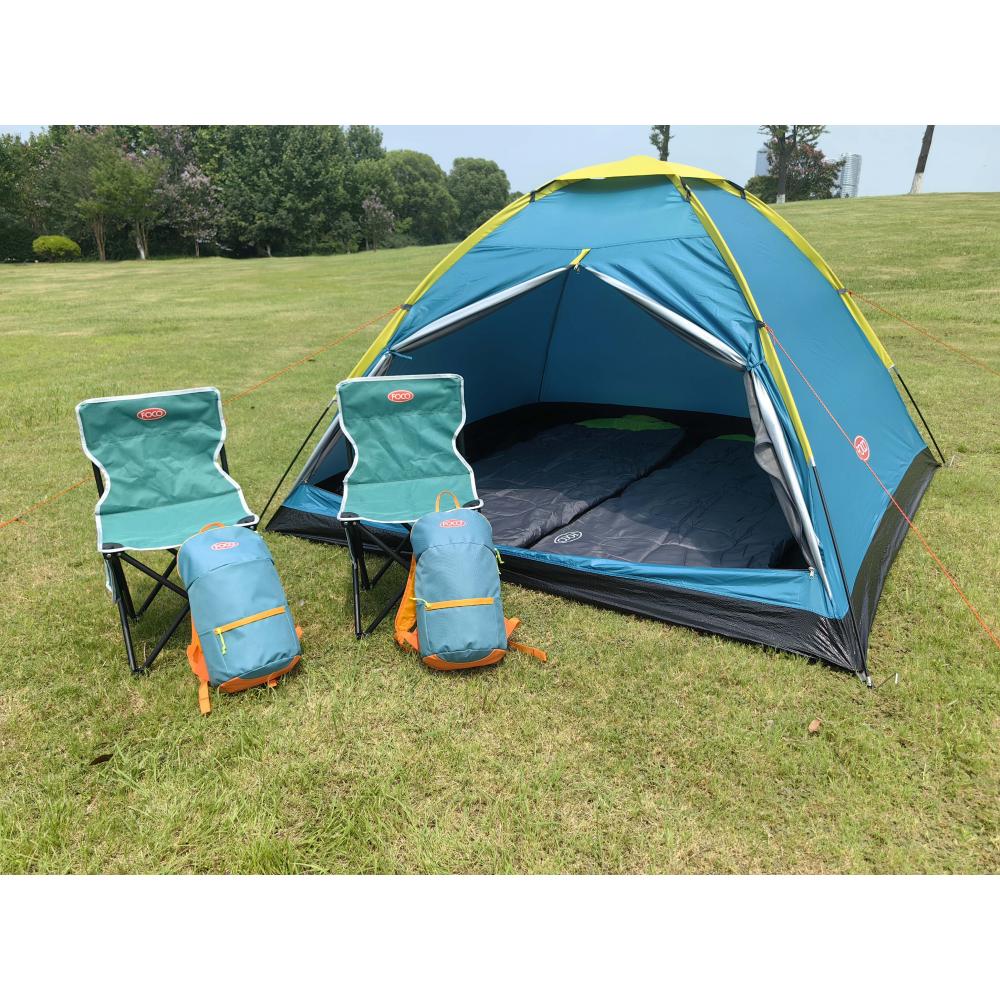 Carpa foco combo 2 sillas +2 bolsas dormir + 2 mochilas