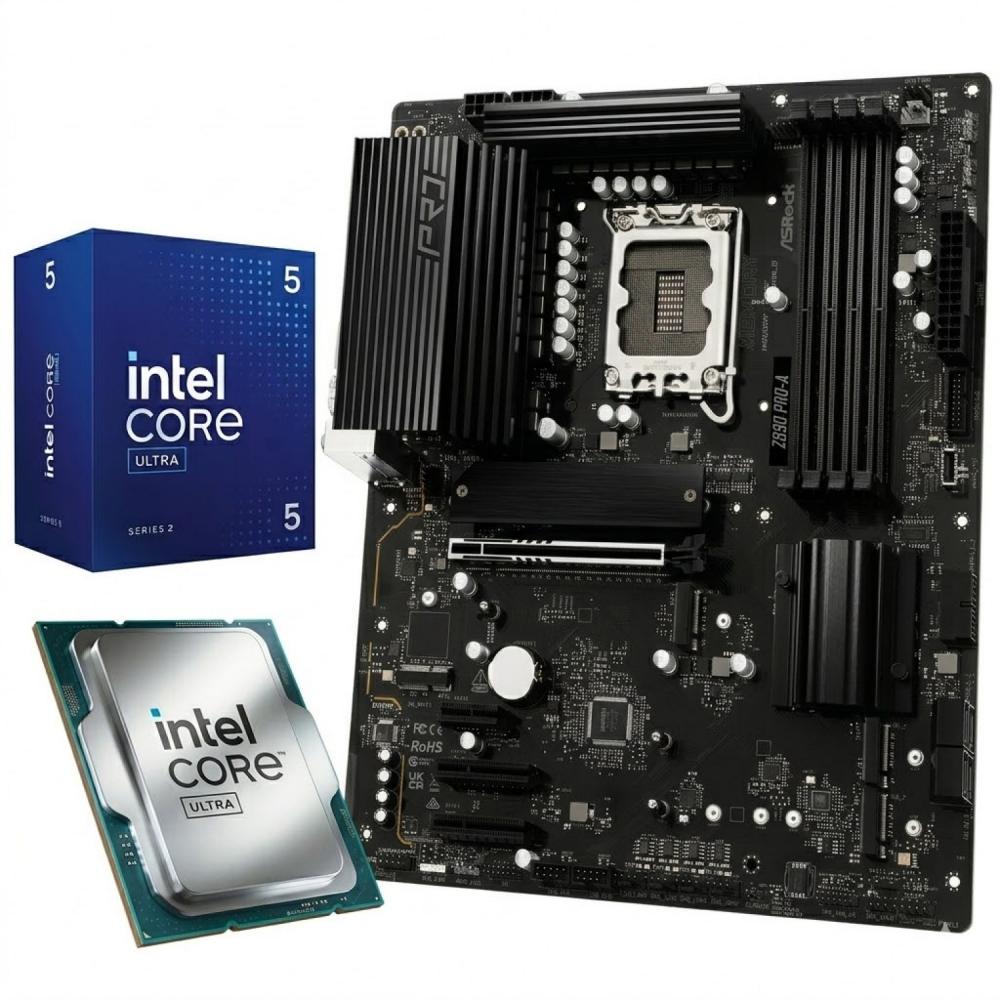Kit Motherboard Asrock z890 pro-a + Procesador intel core ultra 5 225