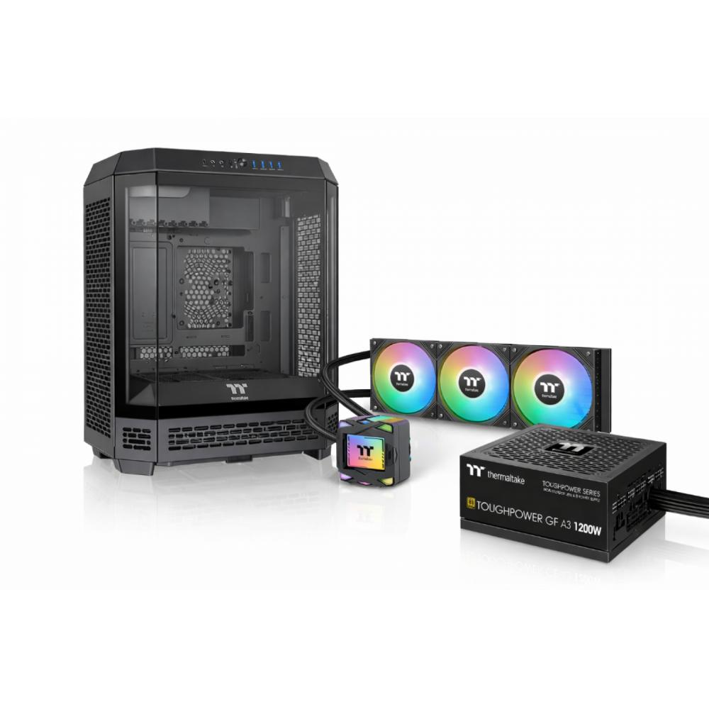 Gabinete c/fuente thermaltake tower 600 + 1200w 80 plus gold  + la360 argb (full