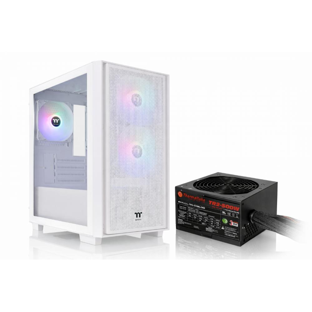 Gabinete c/fuente thermaltake versa h16  + tr2 500w (white edition)