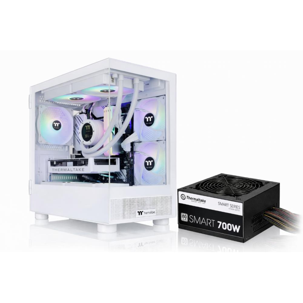 Gabinete c/fuente thermaltake view 170 + smart 700w 80 plus white (white edition