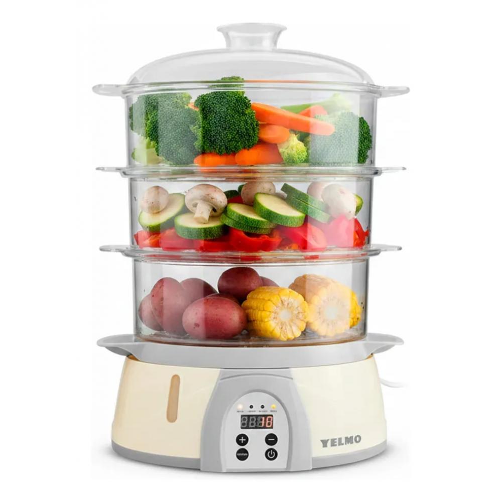 Vaporera Yelmo Digital 8.5L 850W 3 Recipientes apilables VP5601