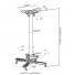 Soporte intelaid proyector techo max 35kg dist 605 a 905mm it-wc13
