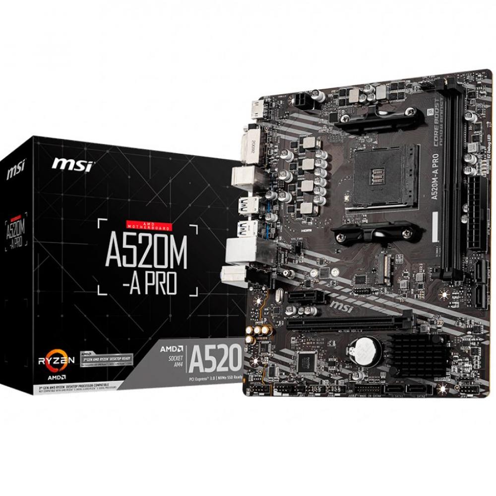 Motherboard MSI A520M-A PRO AMD Socket AM4 DDR4