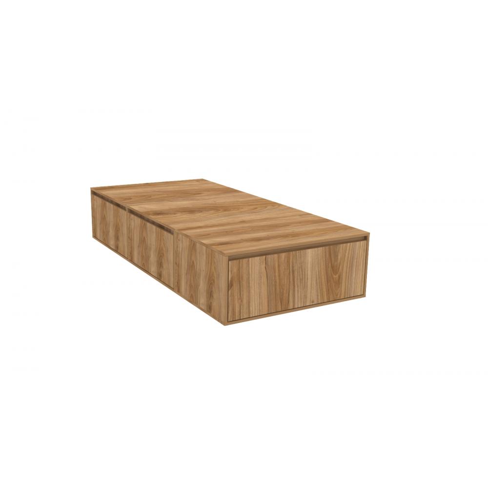 BASE DE COLCHON CON 3 CAJONES 90 CM ANCHO