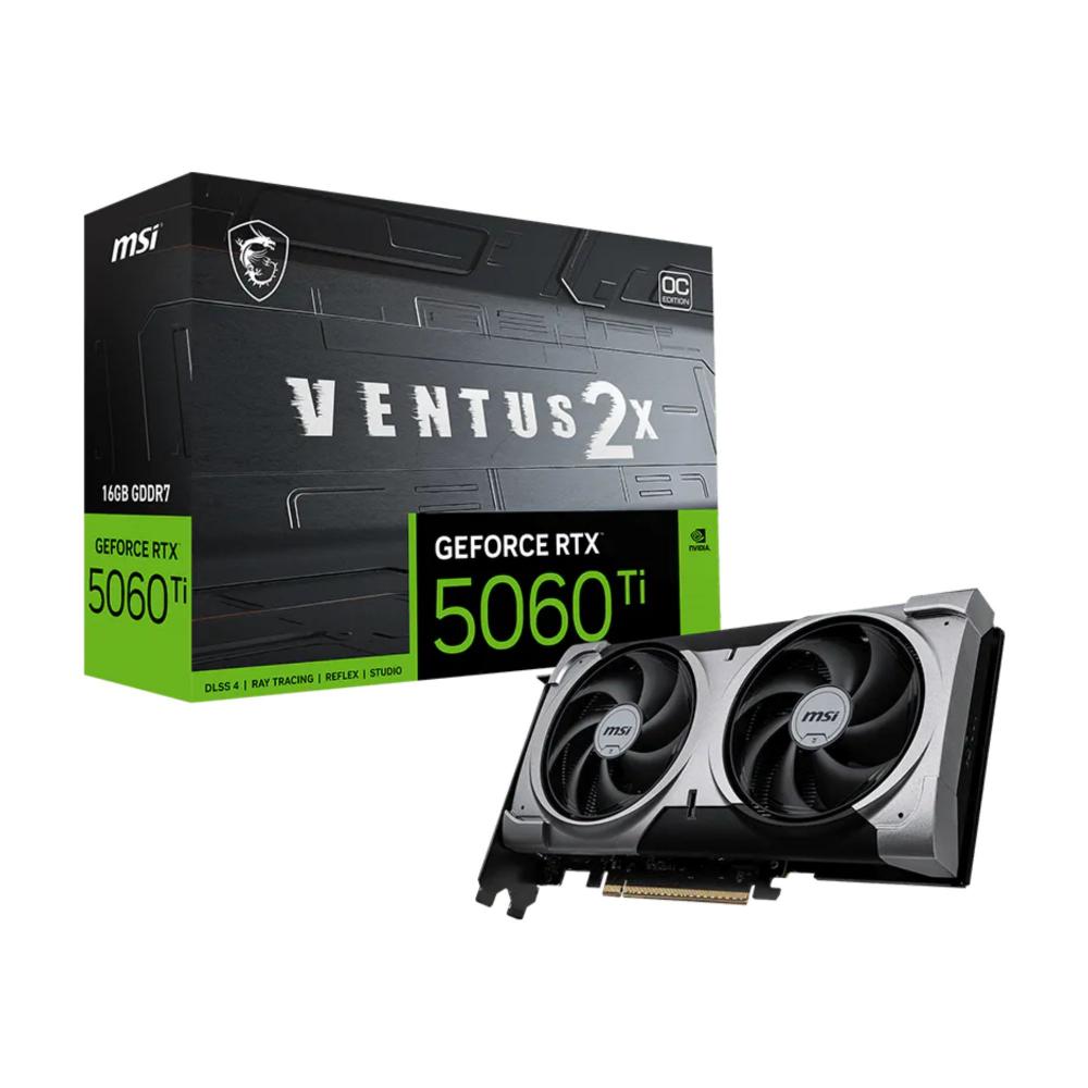 Placa de video msi nvidia geforce rtx 5060 ti ventus 2x oc plus 16gb gddr7 912-v