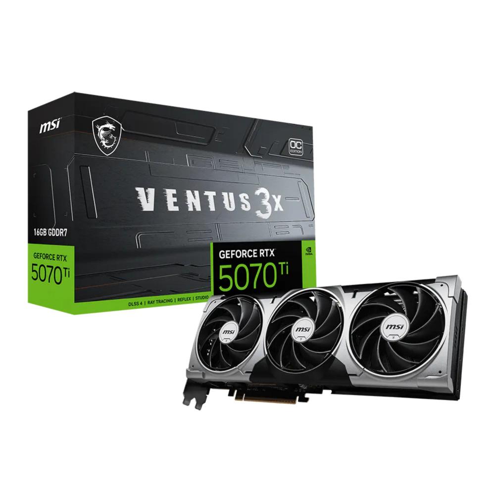 Placa de video msi nvidia geforce rtx 5070 ti ventus 3x oc 16gb 912-v531-461