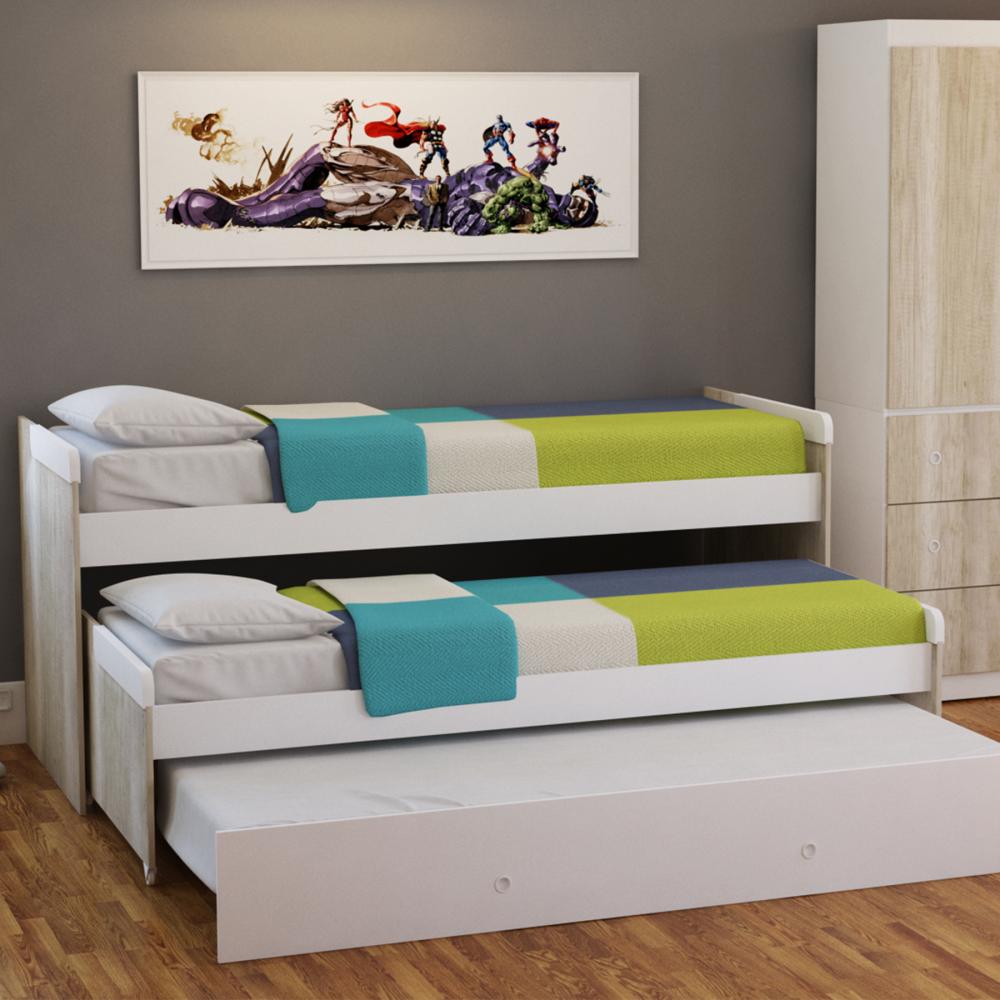 CAMA NIDO DOBLE CON CAJONES 80 CM CON 2 CAJONES
