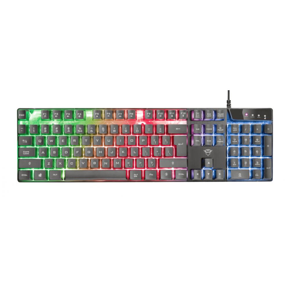 TECLADO GAMER TRUST AZOR GXT 835 / IDIOMA INGLES