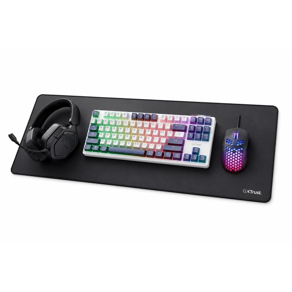 Combo Gamer Perifericos Trust Mouse, Teclado, Auriculares Y Mousepad