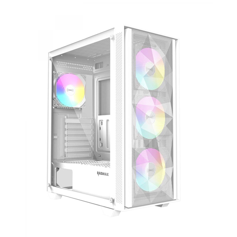 GABINETE GAMER RAIDMAX VECTOR V217 WHITE ARGB TG