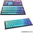 Ducky keycap set azure sa us abs seamless double shot