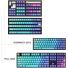 Ducky keycap set azure sa us abs seamless double shot