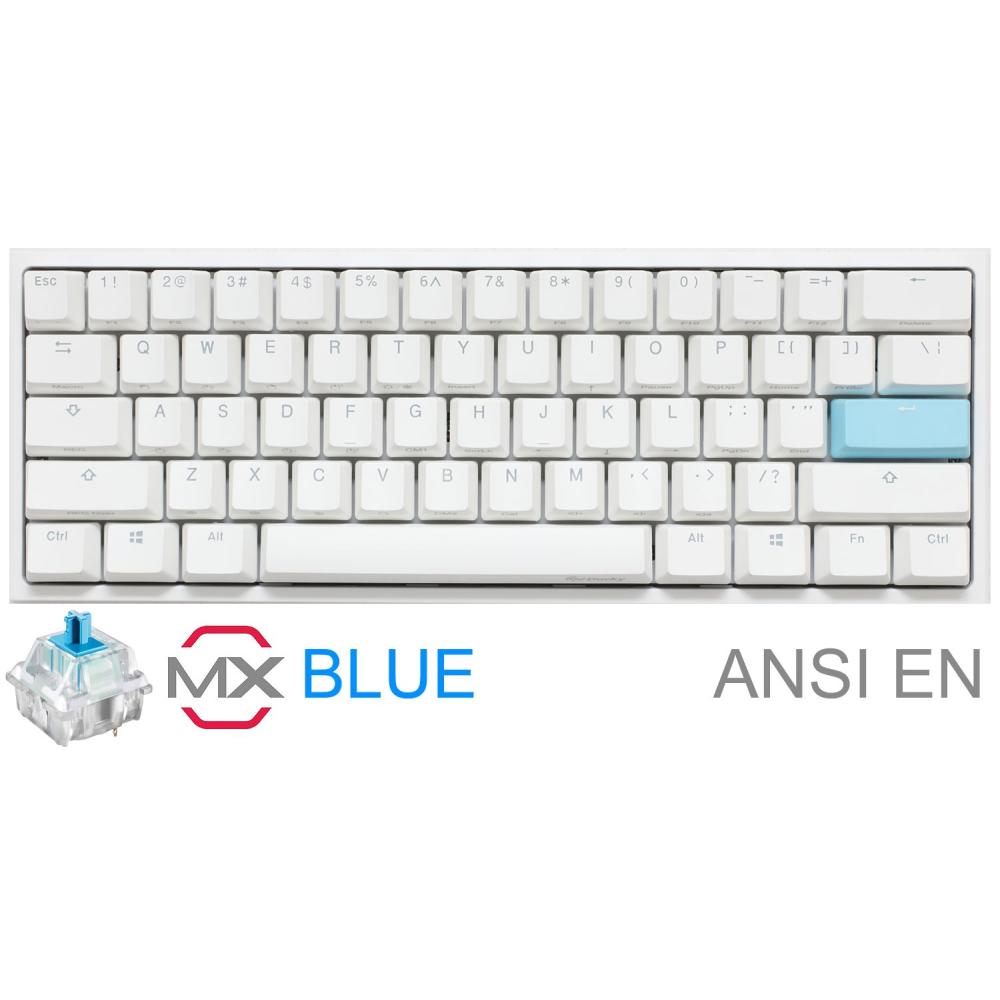 Teclado gamer ducky one 2 mini pure white blanco rgb cherry blue rgb double shot