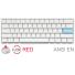Teclado gamer ducky one 2 mini pure white rgb version  gaming cherry mx red doub