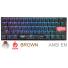 Teclado gamer ducky mecha mini v2 rgb kailh box brown pbt double-shot