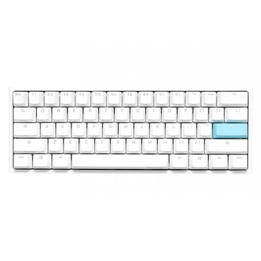 Teclado gamer ducky one 2 mini rgb white kaih box brown swicht double-shot pbt m