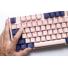 Teclado mecanico ducky one 3 tkl fuji color rosa y azul marino