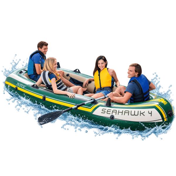 Bote Gomón Inflable Intex Seahawk 4 Set