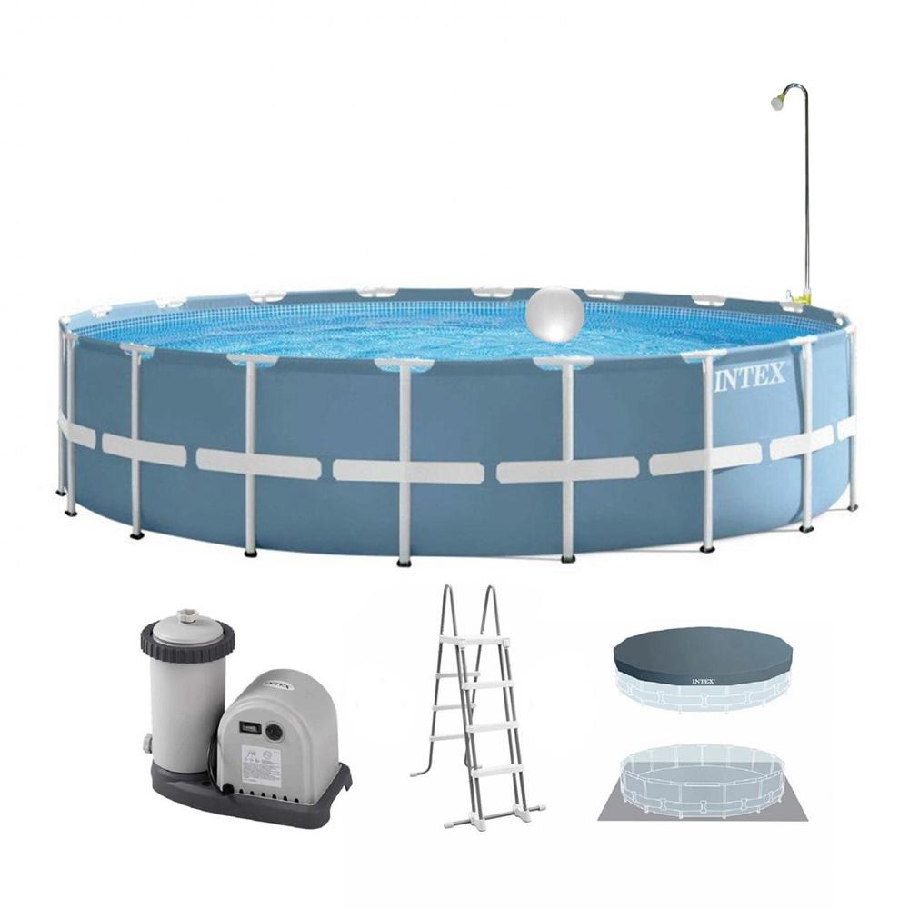 Combo Intex Pileta 549 x 122 cm + Bola LED + Ducha 24449/1