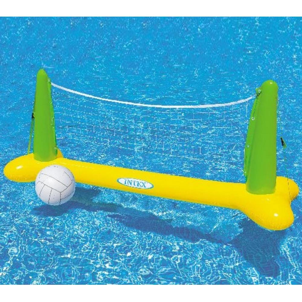 Combo colchoneta INTEX combo animal perrito + gatito + pavo real + red de voley 