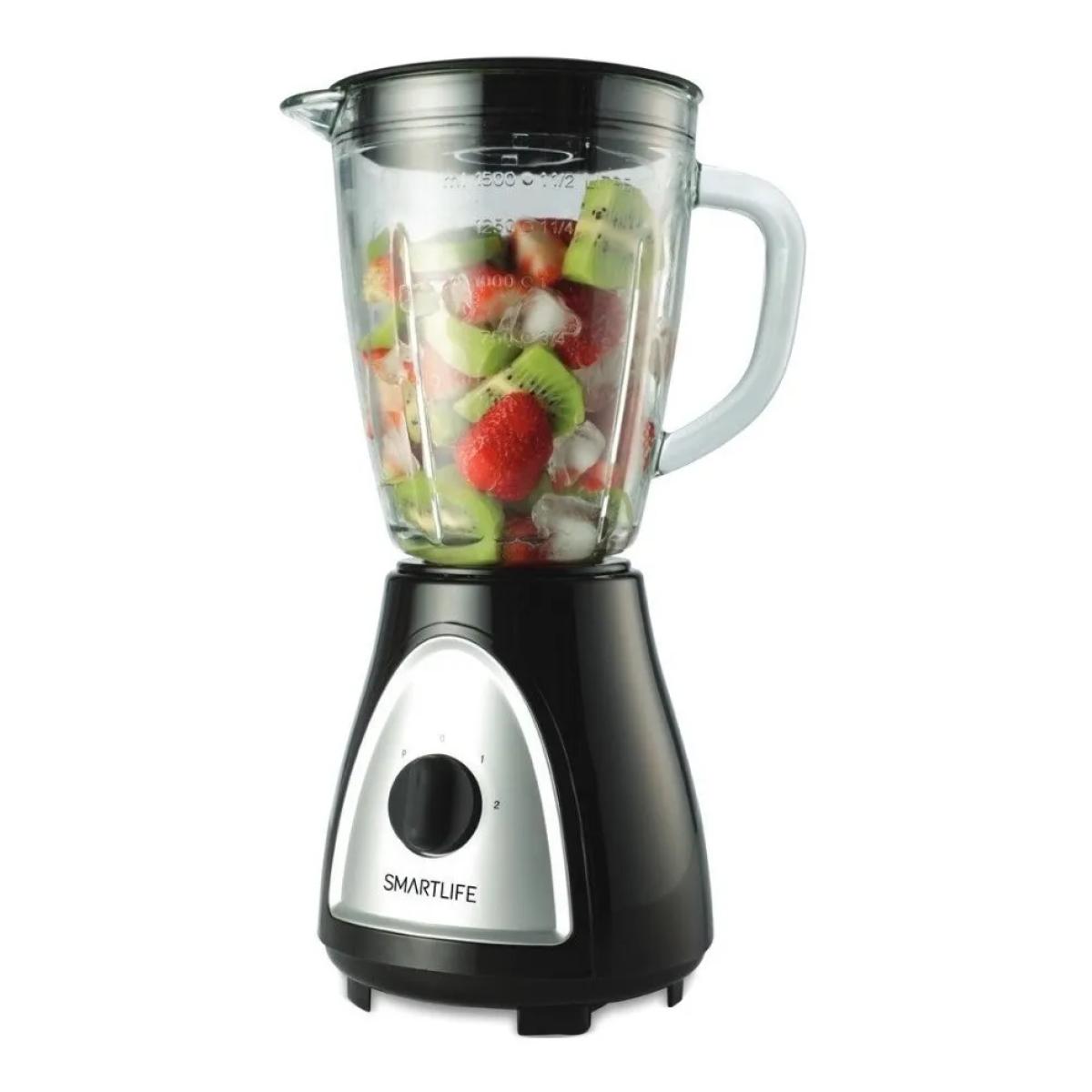 Licuadora Smartlife 1.5 L Negra Con Jarra De Vidrio