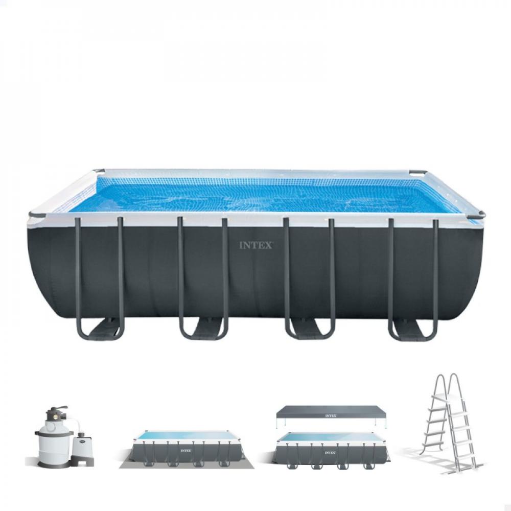Pileta Estructural Rectangular INTEX Ultra Xtr 549 x 274 x 132 Cm C/Bomba + Acce