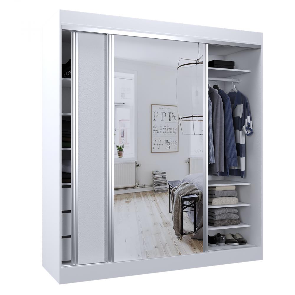 Placard CORSA Ropero Vestidor 180x200 con espejo Blanco