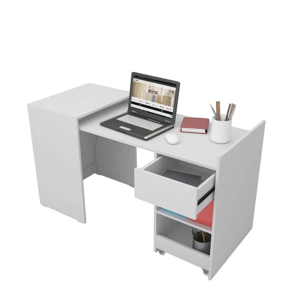 Escritorio Mesa Multifuncion CORSA  Plegable Extensible Multiuso Blanco