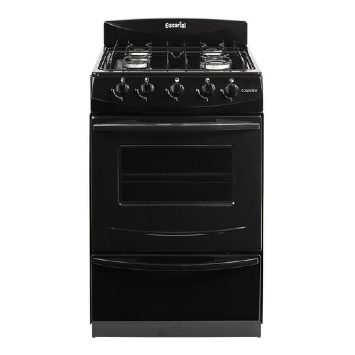 Cocina Escorial Candor S2 Negra Gas Natural Puerta Con Visor